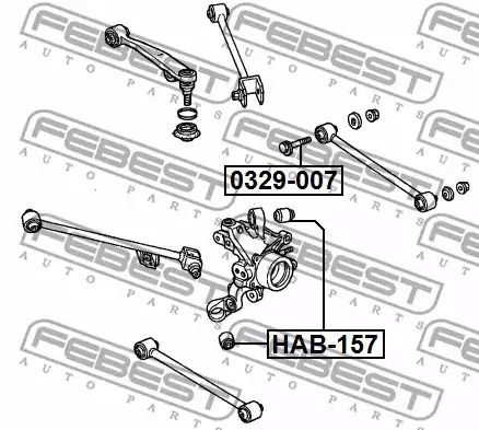 Болт с эксцентриком Honda Accord 98-08, FEBEST (0329007)