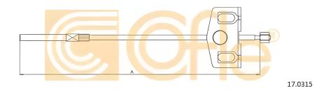 Ручного гальма трос передній Nissan Juke 4x4 10- (230), COFLE (170315)