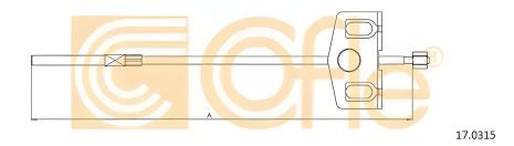 Ручного гальма трос передній Nissan Juke 4x4 10- (230), COFLE (170315)