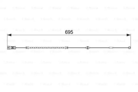 Датчик износа тормозных колодок 695mm OPEL Signum/Vectra C \\F \\1,6-3,2 \\01-08, BOSCH (1987474585)