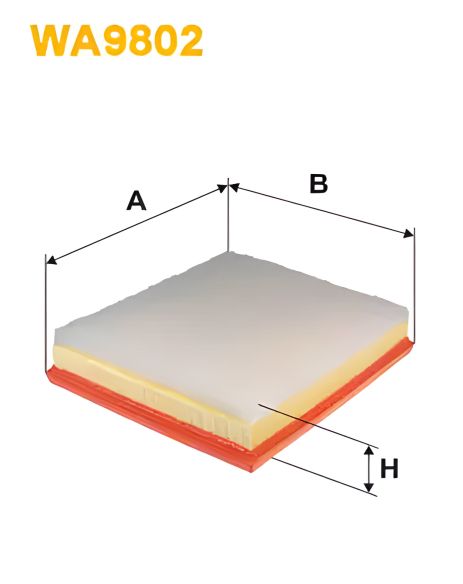 Повітряний фільтр OPEL COMBO, TOYOTA PROACE, WIX FILTERS (WA9802)