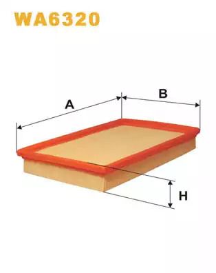 Фильтр воздушный SEAT TOLEDO, WIX FILTERS (WA6320)