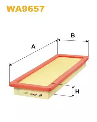 Фильтр воздушный MINI MINI, PEUGEOT 408, CITROËN C4, WIX FILTERS (WA9657)
