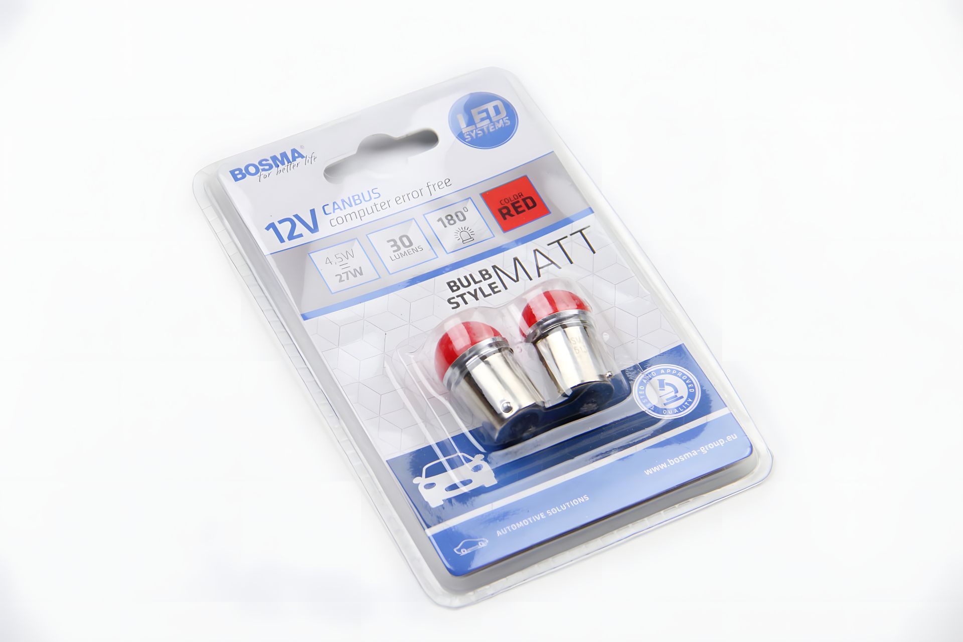 Автолампа 12V BA15S 6xLED SMD2835 18x37MM RED MAT STYLE CANBUS (blister 2 шт), BOSMA (6513) Автолампа 12V BA15S 6xLED SMD2835 18x37MM RED MAT STYLE CANBUS (blister 2 шт), BOSMA (6513)
