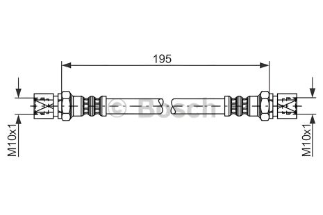 Гальмівний шланг DAEWOO NEXIA, OPEL KADETT , BOSCH (1987476030) Гальмівний шланг DAEWOO NEXIA, OPEL KADETT , BOSCH (1987476030)