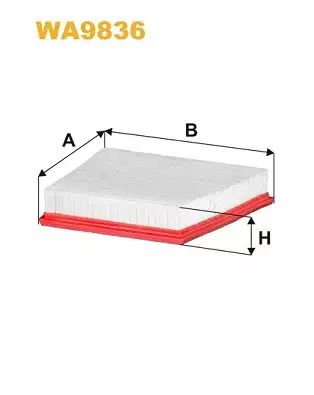 Фильтр воздушный LAND ROVER, JAGUAR XF, WIXFILTRON (WA9836)