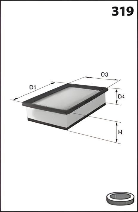 Воздушный фильтр SEAT ALHAMBRA, FORD GALAXY, VW SHARAN, MECAFILTER (ELP3995)