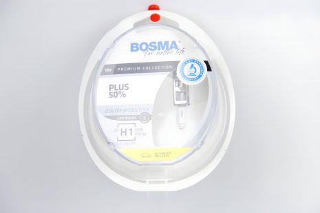 Автомобильная лампа H1 PLUS 50% 12V 55W P14,5S Упаковка 2шт, BOSMA (4070) Автомобильная лампа H1 PLUS 50% 12V 55W P14,5S Упаковка 2шт, BOSMA (4070)