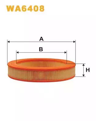 Фильтр воздушный HYUNDAI PONY, NISSAN MICRA, RENAULT 16, WIX FILTERS (WA6408)