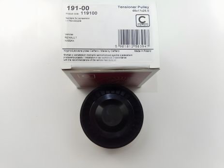 Натяжной ролик ремня генератора RENAULT 1.5 dCi, CAFFARO (191-00) пласт. (8200608550) Натяжной ролик ремня генератора RENAULT 1.5 dCi, CAFFARO (191-00) пласт. (8200608550)