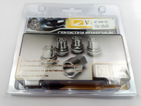 Секретні гайки М10х1, 25х25, Walline (411444 H2) конус/закриті/зовніш.