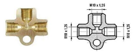 Тройник тормозной системы универсальный, "WP" (T-125)