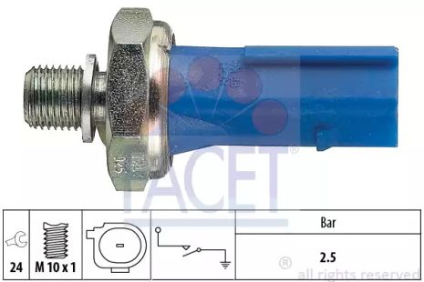 Датчик давления масла Audi A4/A6/Skoda Octavia/Superb/VW Caddy/Golf/Passat/Tiguan , FACET(70192)