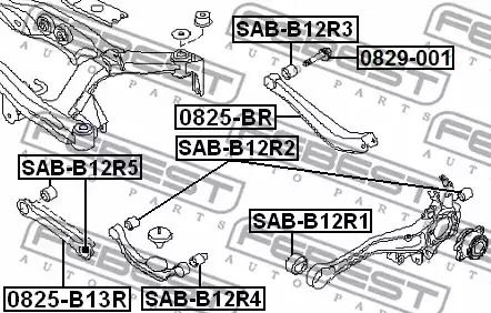 Болт регулировки развала Legacy/Impreza 98-09, FEBEST (0829001)