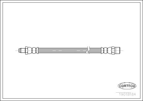 Гальмівний шланг зад. T4 96-03/Golf II/Passat 96-, CORTECO (19018184)