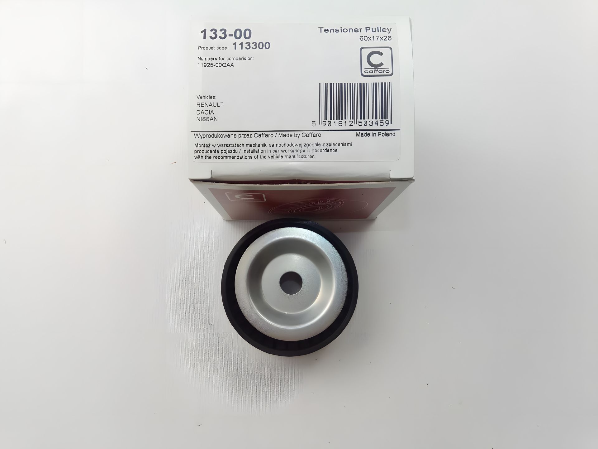 Натяжний ролик ременя генератора Logan -09, CAFFARO (133-00) голий (8200277606) Натяжний ролик ременя генератора Logan -09, CAFFARO (133-00) голий (8200277606)