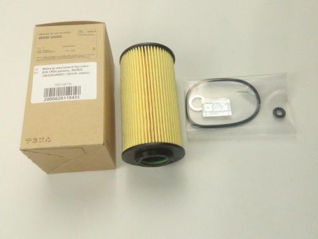 Фильтр масляный Accent, Getz, i10/i30, Matrix, Elantra, Rio, Cee'd, Cerato, CRDi дизель, MOBIS (263202A002)