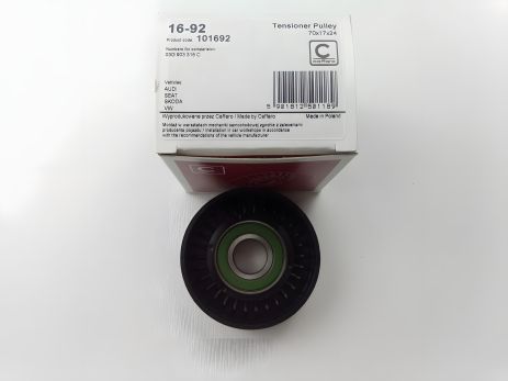 Натяжний ролик ременя генератора CAFFARO (03G903315C) пласт. VAG TDI (16-92) Натяжний ролик ременя генератора CAFFARO (03G903315C) пласт. VAG TDI (16-92)