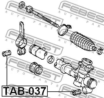 Сайлентблок рулевой рейки RAV 4 00-05, FEBEST (TAB037)