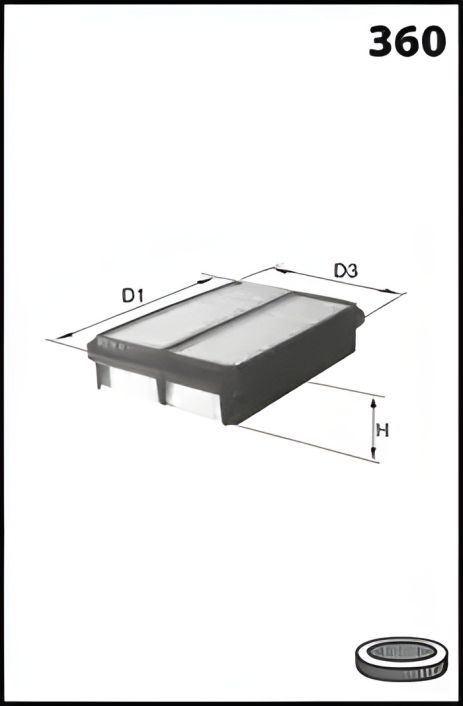 Фільтр повітряний KIA SORENTO, MECAFILTER (ELP9153) Фільтр повітряний KIA SORENTO, MECAFILTER (ELP9153)