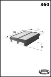 Π€ΠΈΠ»ΡΡΡ Π²ΠΎΠ·Π΄ΡΡΠ½ΡΠΉ ROVER 45, HONDA CIVIC, MECAFILTER (ELP3806) Π€ΠΈΠ»ΡΡΡ Π²ΠΎΠ·Π΄ΡΡΠ½ΡΠΉ ROVER 45, HONDA CIVIC, MECAFILTER (ELP3806)