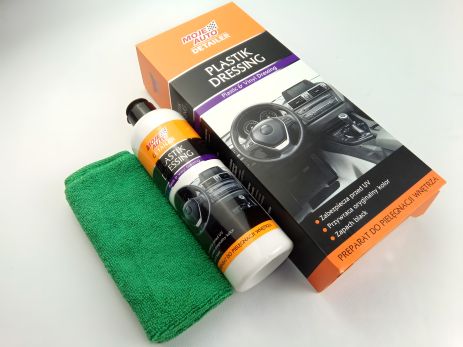 Полироль для пластика Moje Auto (19-624) 500 мл + микрофибровая салфетка