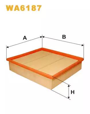 Фільтр повітряний FORD AUSTRALIA, METROCAB TAXI, LDV CONVOY, WIX FILTERS (WA6187)