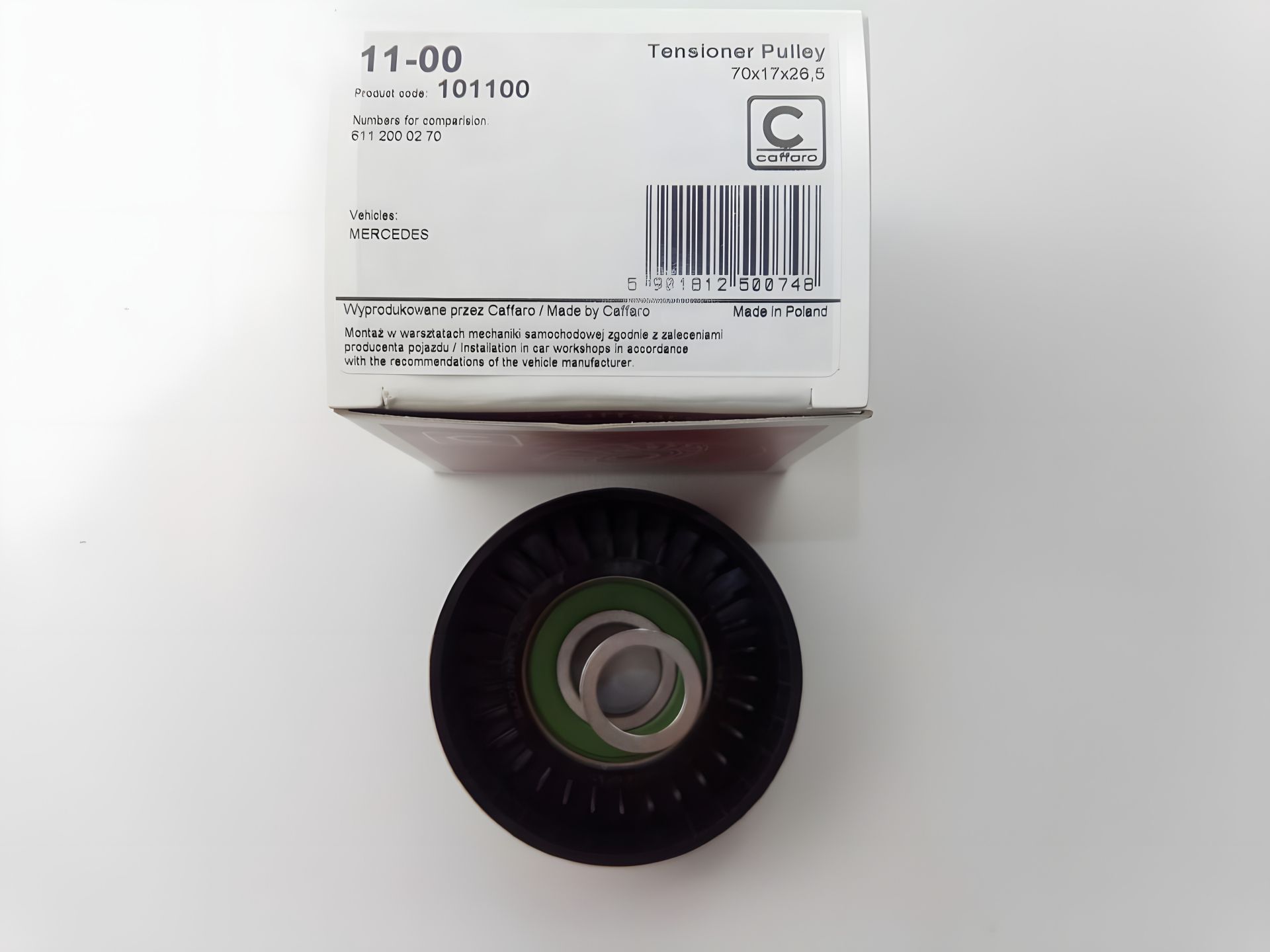 Натяжний ролик ременя генератора MERCEDES CDI, CAFFARO (11-00) (6112000270) Натяжний ролик ременя генератора MERCEDES CDI, CAFFARO (11-00) (6112000270)