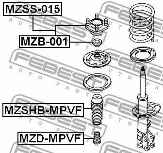 Подшипник опоры амортизатора Mazda 626 97-02, FEBEST (MZB001)