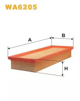 Фільтр повітряний INNOCENTI ELBA, FIAT FIORINO, WIX FILTERS (WA6205)