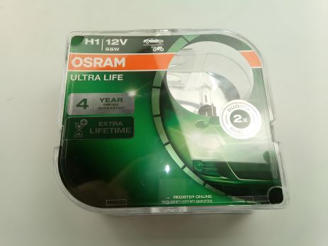 Лампа OSRAM H1 12v 55w Ultra Life (64150 ULT) комплект (64150ULT-HCB)
