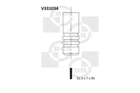 Клапан выпускной T5 1.9/2.5TDI-09, BGA (V331034)