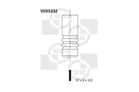 Клапан выпускной Escort/Orion 1.6i-90 (37x8x132), BGA (V035332)