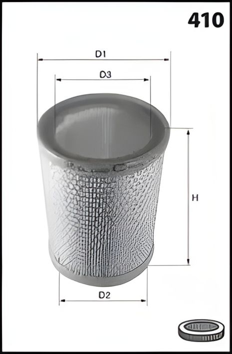 Повітряний фільтр KIA K2900, MECAFILTER (EL9330)