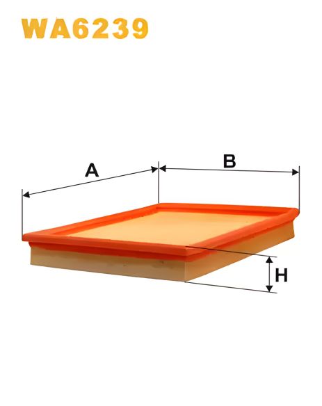 Повітряний фільтр OPEL OMEGA, WIX FILTERS (WA6239)