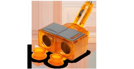 Розгалужувач для прикурювача АІРЛАЙН (ASP-2T-04) 2 в 1, трансформер