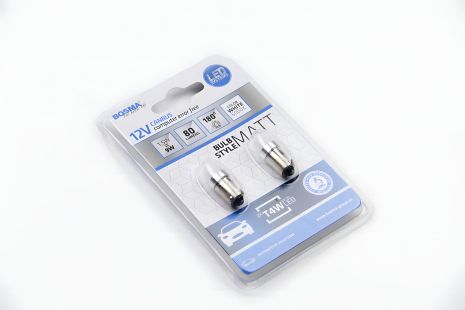 Лампа автомобильная BA9S LED 12V 2xSMD 2835 LED WHITE MAT, упаковка 2 шт, BOSMA (5103) Лампа автомобильная BA9S LED 12V 2xSMD 2835 LED WHITE MAT, упаковка 2 шт, BOSMA (5103)