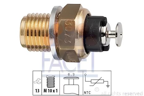 Температурный датчик AUDI 80/100/ VW GOLF II/III 1.0-2.8 75-99, FACET (73073)