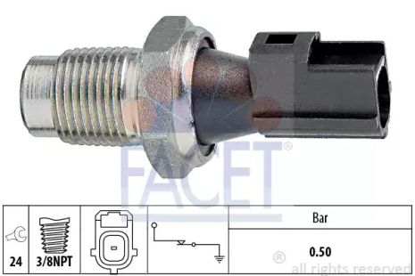 Датчик давления масла (0,5bar/1 конт/черный) MONDEO 2.2-3.0 00-07, FACET (70148)