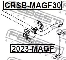 Втулка стабилизатора переднего Chrysler 300 05-15, FEBEST (CRSBMAGF30)