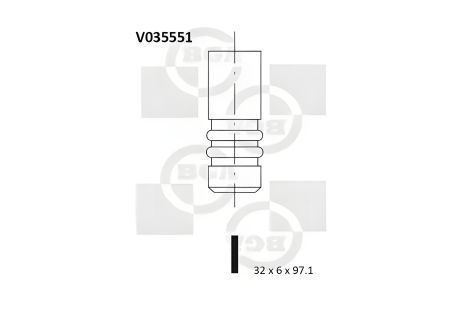 Впускной клапан для ESCORT/MONDEO/FIESTA 1.8/2.0i 92-00, BGA (V035551) Впускной клапан для ESCORT/MONDEO/FIESTA 1.8/2.0i 92-00, BGA (V035551)