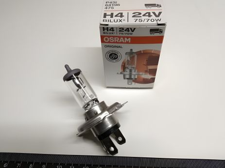 Лампа OSRAM H4 24v 75/70-43 Halogen (64196) 1 шт. Лампа OSRAM H4 24v 75/70-43 Halogen (64196) 1 шт.