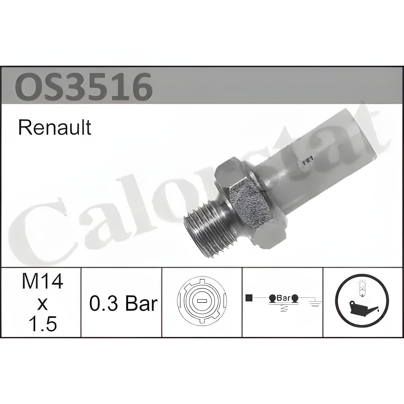 Датчик тиску оливи DACIA SOLENZA, NISSAN KUBISTAR, OPEL ARENA, CALORSTAT BY VERNET (OS3516) Датчик тиску оливи DACIA SOLENZA, NISSAN KUBISTAR, OPEL ARENA, CALORSTAT BY VERNET (OS3516)