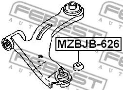 Пыльник шаровой опоры 18x34x23 Mazda 3/323/626 -08, FEBEST (MZBJB626)