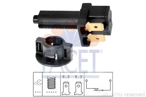 Вимикач датчик стоп сигналу MAZDA 121, MB V-CLASS, VOLVO 440, Transit/Vito (638) 86-, FACET (71041) Вимикач датчик стоп сигналу MAZDA 121, MB V-CLASS, VOLVO 440, Transit/Vito (638) 86-, FACET (71041)