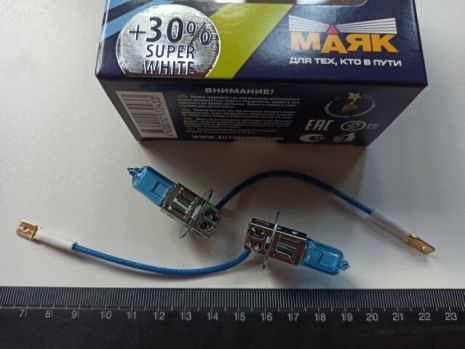 Лампа МАЯК H3 12V 55W Ultra Super White +30% (82320SW_30) пара Лампа МАЯК H3 12V 55W Ultra Super White +30% (82320SW_30) пара