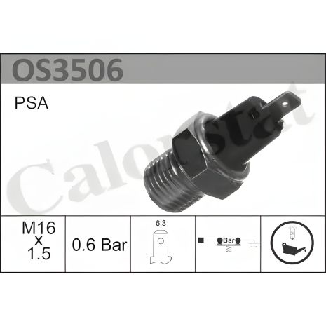 Датчик тиску оливи FORD SCORPIO, CITROËN ZX, ROVER 400, CALORSTAT BY VERNET (OS3506) Датчик тиску оливи FORD SCORPIO, CITROËN ZX, ROVER 400, CALORSTAT BY VERNET (OS3506)
