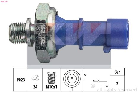 Датчик давления масла JEEP RENEGADE, CHRYSLER YPSILON, OPEL COMBO, KW (500163)