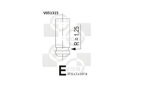 Впускной клапан Kangoo 1.4 i 97-, BGA (V051315) Впускной клапан Kangoo 1.4 i 97-, BGA (V051315)