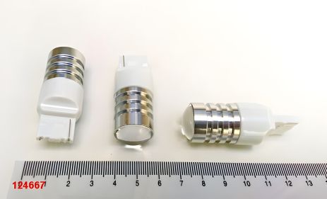 Світлодіодна лампа 12V W21W T20 Лінза біла Світлодіодна лампа 12V W21W T20 Лінза біла